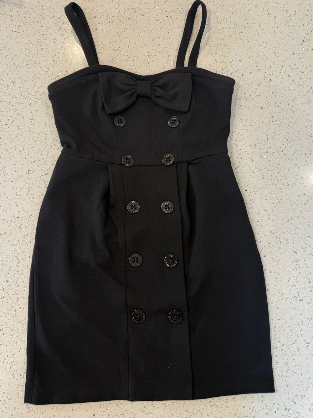 Armani Exchange Black Bow-Front Mini Dress